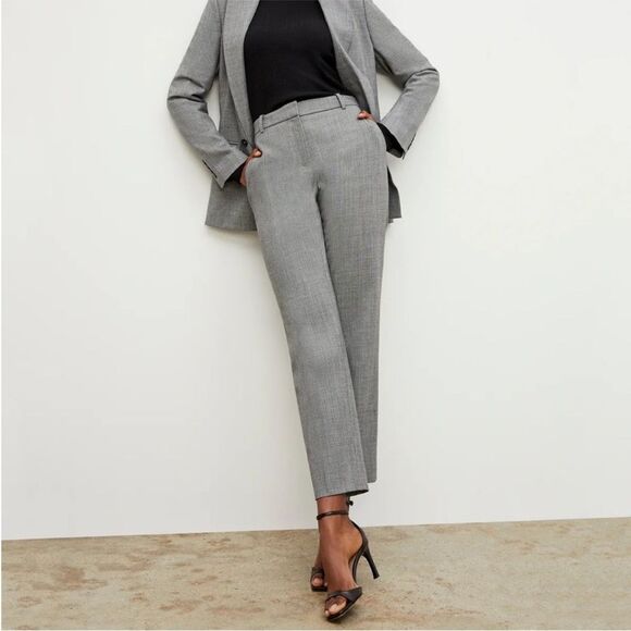 MM Lafleur Pants - NWT MM Lafleur Mejia 3.0 Pants Sharkskin Gray Black/White Washable Wool Sz 14